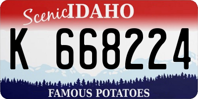 ID license plate K668224