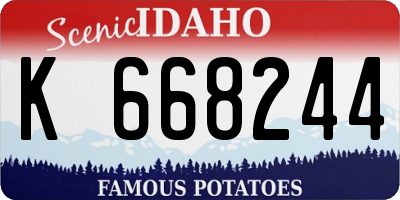 ID license plate K668244