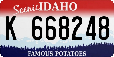 ID license plate K668248