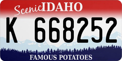ID license plate K668252