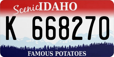 ID license plate K668270