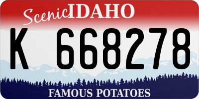 ID license plate K668278