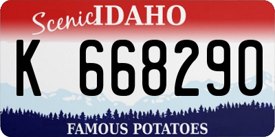 ID license plate K668290