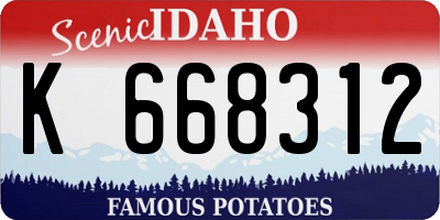 ID license plate K668312
