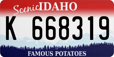 ID license plate K668319