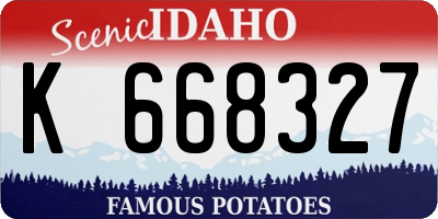 ID license plate K668327