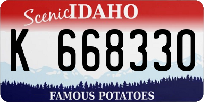 ID license plate K668330