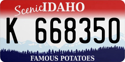 ID license plate K668350