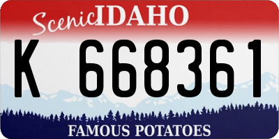 ID license plate K668361