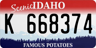ID license plate K668374