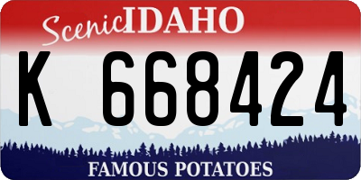 ID license plate K668424