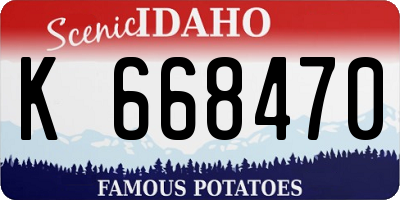 ID license plate K668470