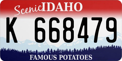 ID license plate K668479