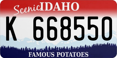 ID license plate K668550