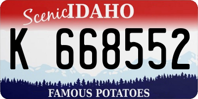 ID license plate K668552