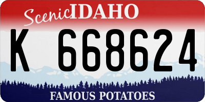 ID license plate K668624