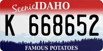 ID license plate K668652