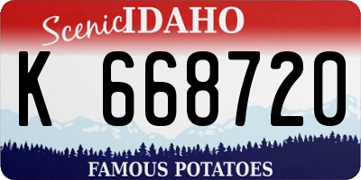 ID license plate K668720
