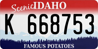 ID license plate K668753