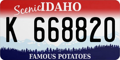 ID license plate K668820