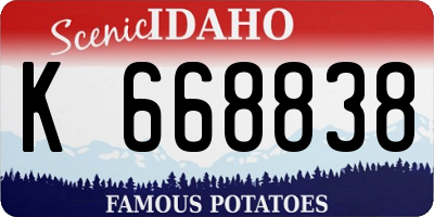 ID license plate K668838
