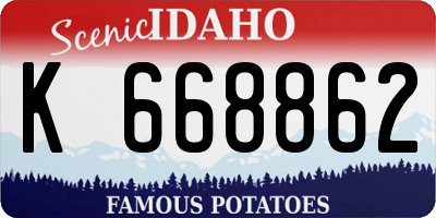 ID license plate K668862