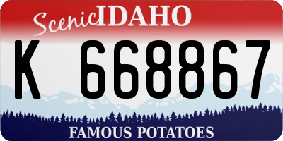 ID license plate K668867