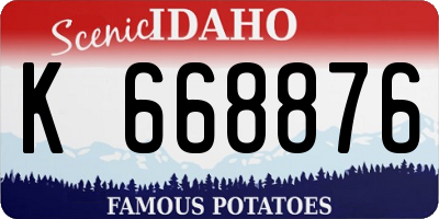 ID license plate K668876