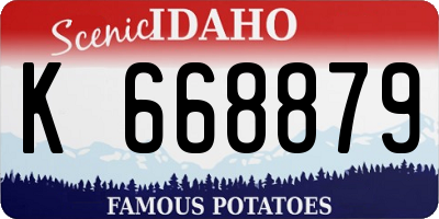 ID license plate K668879