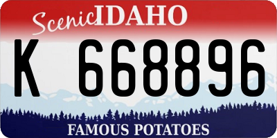ID license plate K668896