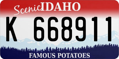 ID license plate K668911