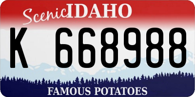 ID license plate K668988