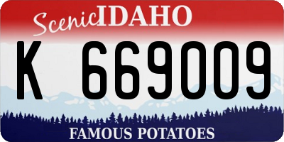ID license plate K669009