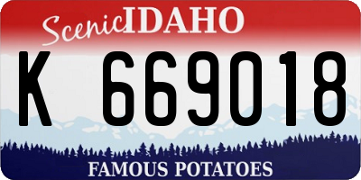 ID license plate K669018