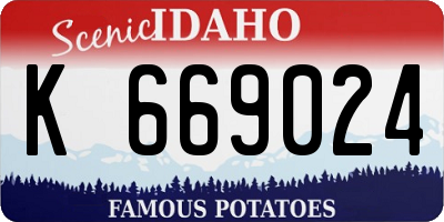 ID license plate K669024
