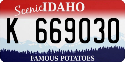 ID license plate K669030