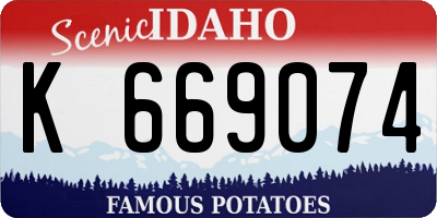 ID license plate K669074