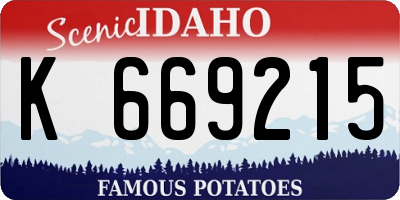 ID license plate K669215