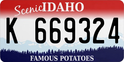 ID license plate K669324