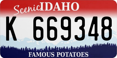 ID license plate K669348