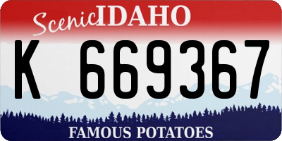 ID license plate K669367