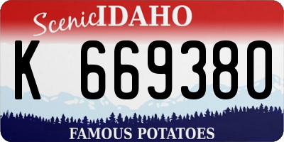 ID license plate K669380