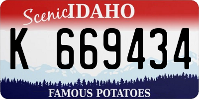 ID license plate K669434