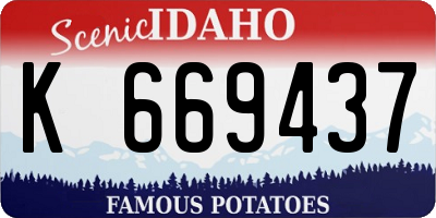ID license plate K669437