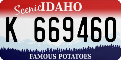 ID license plate K669460