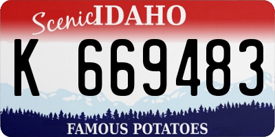 ID license plate K669483