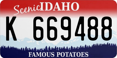 ID license plate K669488