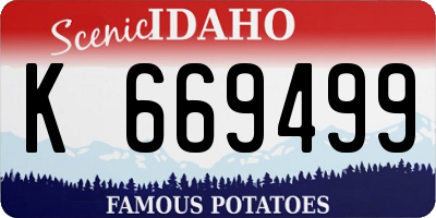 ID license plate K669499