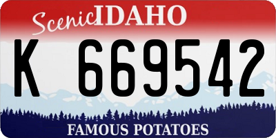 ID license plate K669542