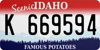 ID license plate K669594
